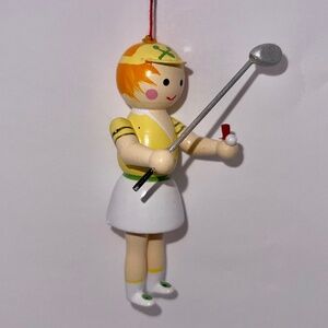 Vintage Midwest Cannon Falls Female Golfer Christmas Ornament